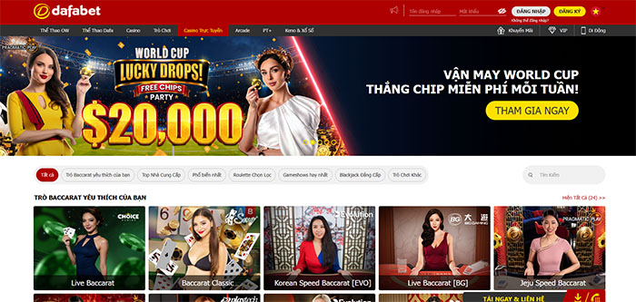 Ưu điểm khi chơi casino live tại Dafabet